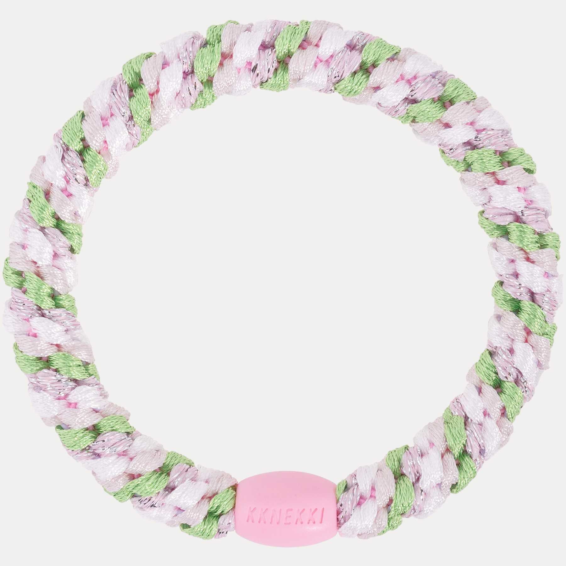KKNEKKI Original Hair Ties – Mix Grass Green Pink Glitter