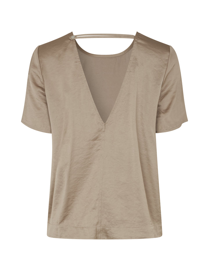 Sand Grey Viscose Blend Blouse – mbyM