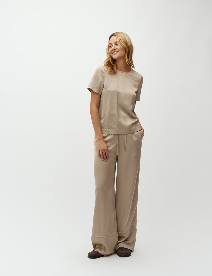 Sand Grey Viscose Blend Blouse – mbyM