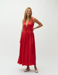Red Elegant Midi Dress – mbyM