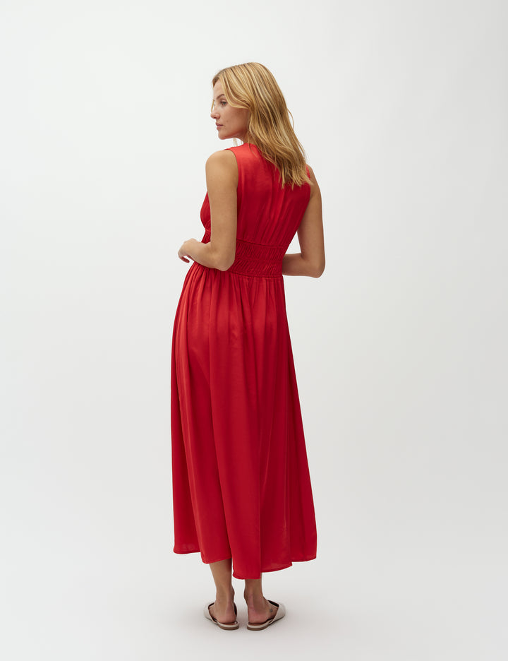 Red Elegant Midi Dress – mbyM