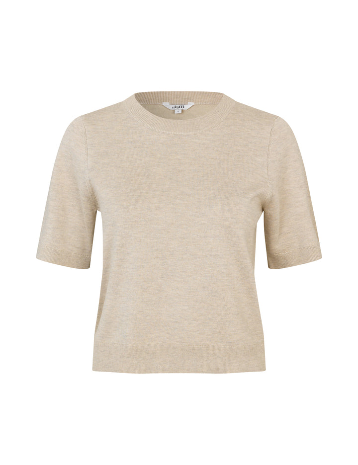 Carla-M – Short Sleeve Knit with O-Neck