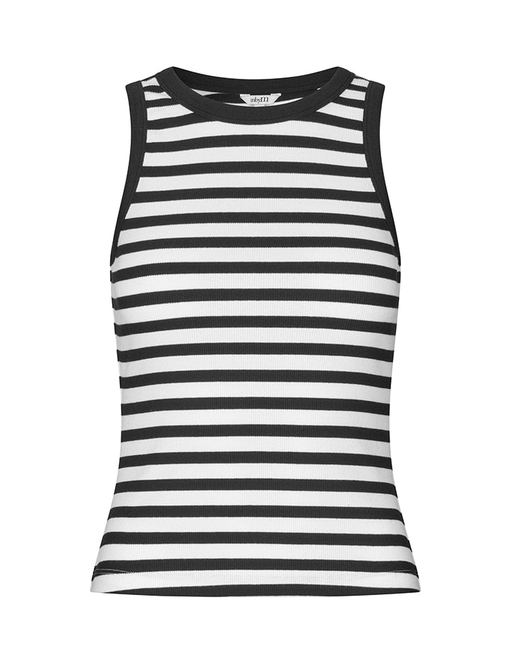 White Black Stripe Organic Cotton T-Shirt – mbyM