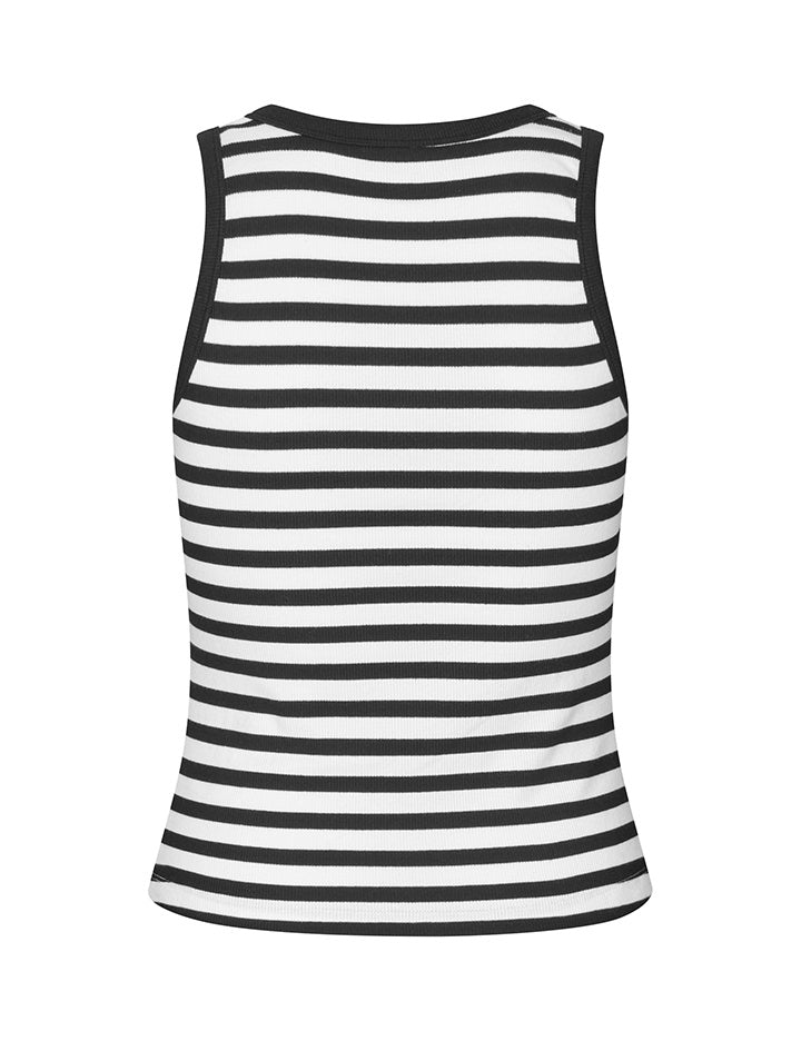 White Black Stripe Organic Cotton T-Shirt – mbyM