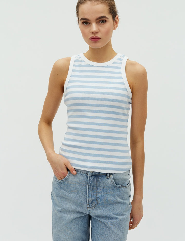 Blue Stripe Organic Cotton T-Shirt – mbyM