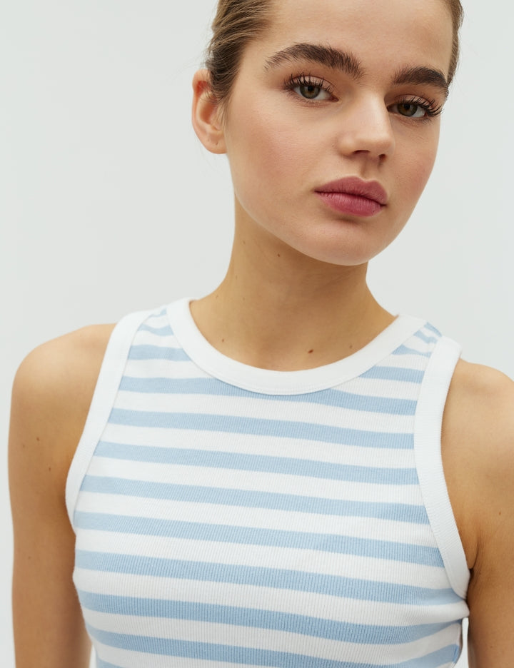 Blue Stripe Organic Cotton T-Shirt – mbyM