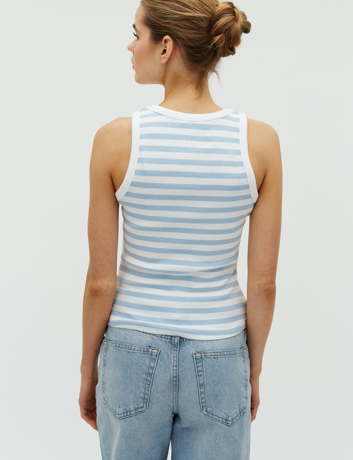 Blue Stripe Organic Cotton T-Shirt – mbyM