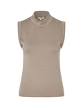 Maggi-M Sleeveless Turtleneck Top – Timber Wolf