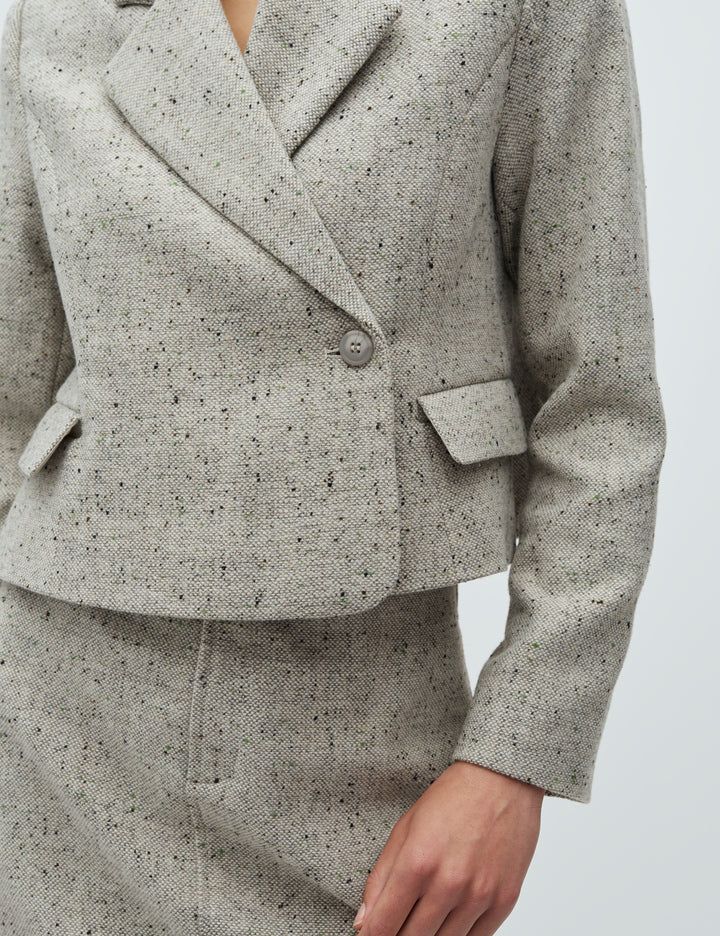 Iva-M – Cropped Blazer in Sparkle Grain