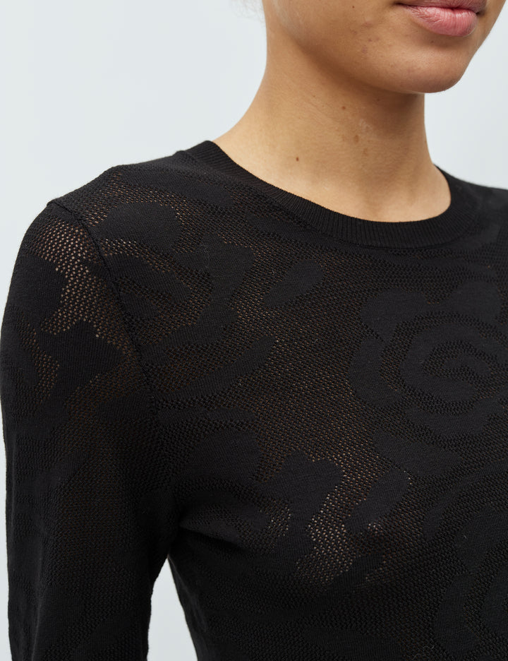 Black Long Sleeve Knit Top – mbyM