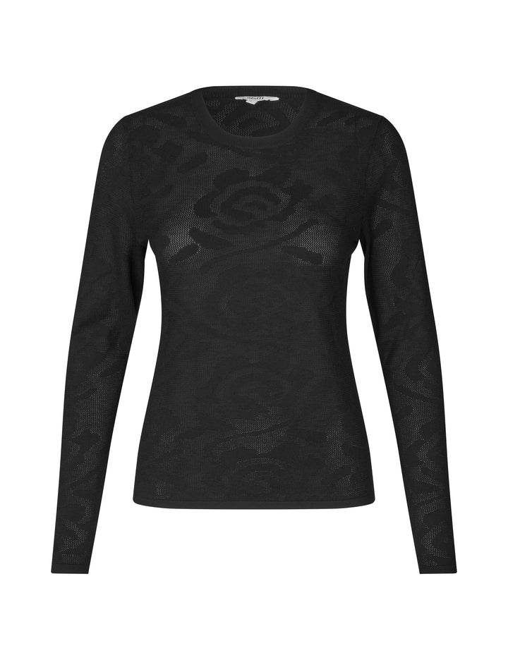Black Long Sleeve Knit Top – mbyM