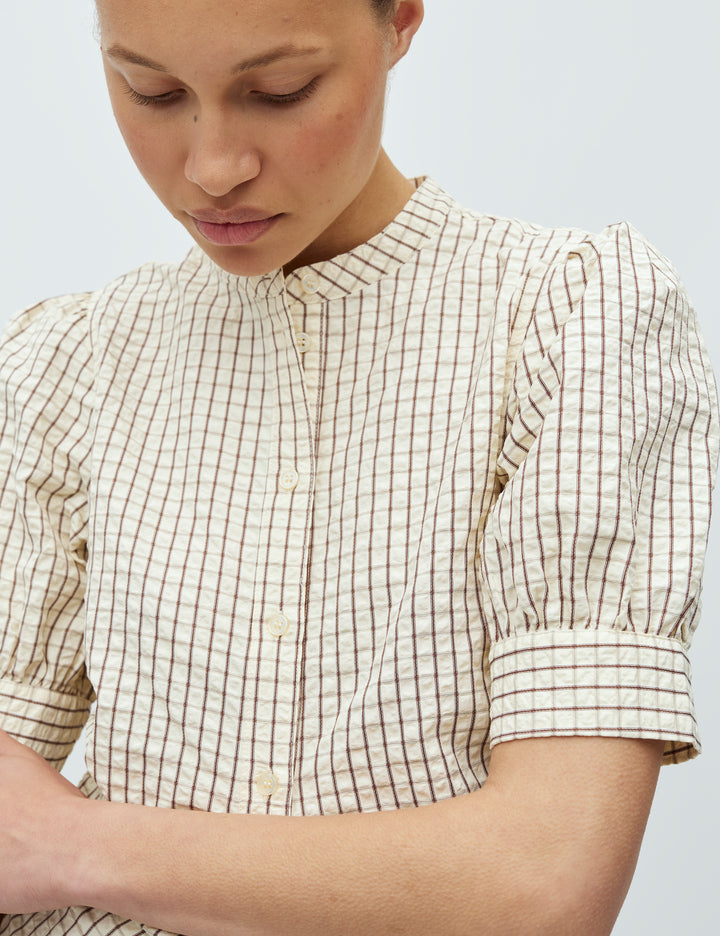 Felia-M Puff Sleeve Shirt – Sugar Kiwa Check