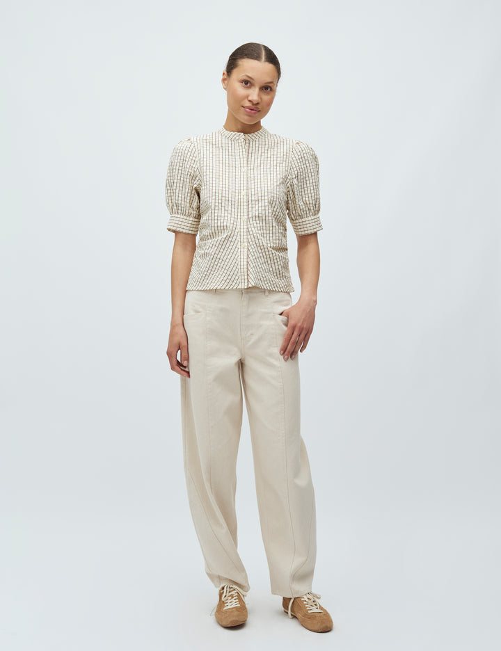 Felia-M Puff Sleeve Shirt – Sugar Kiwa Check
