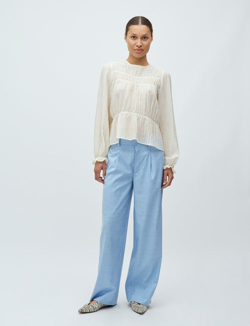 Clarise-M Smock Top – Sugar Black Dot