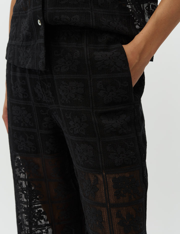 Black Cotton Blend Tailored Trousers – MbyM