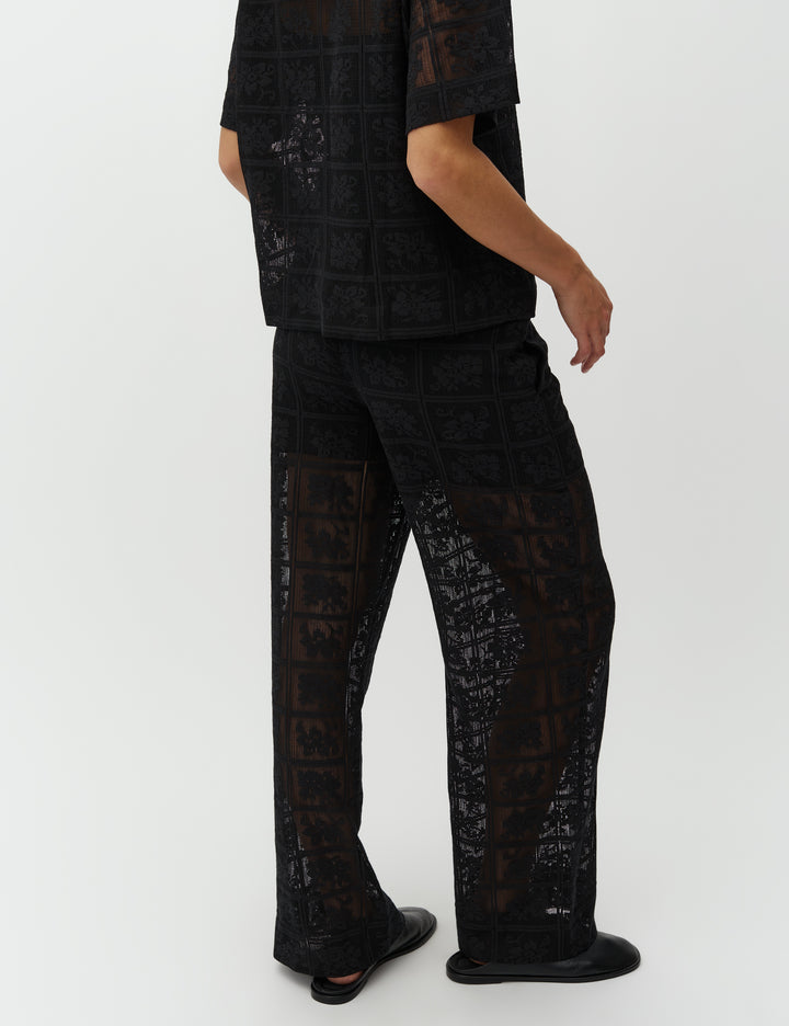 Black Cotton Blend Tailored Trousers – MbyM