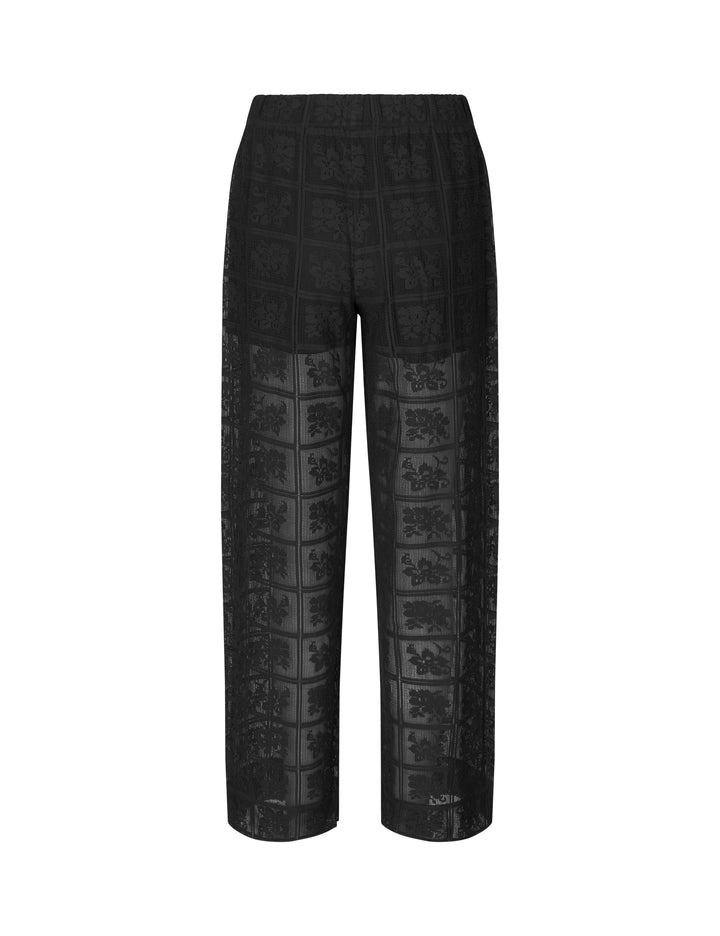 Black Cotton Blend Tailored Trousers – MbyM