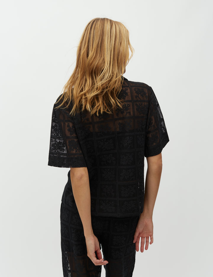 Black Lightweight Short Sleeve Top – MbyM