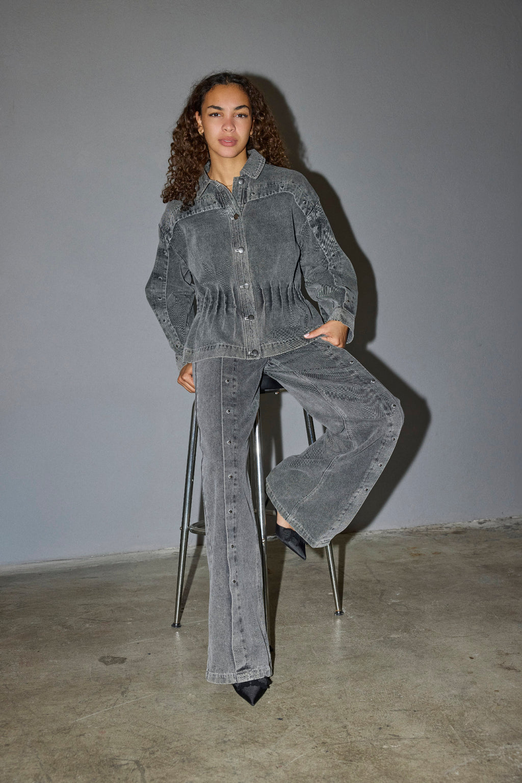 WillaCC Button Jeans in Black