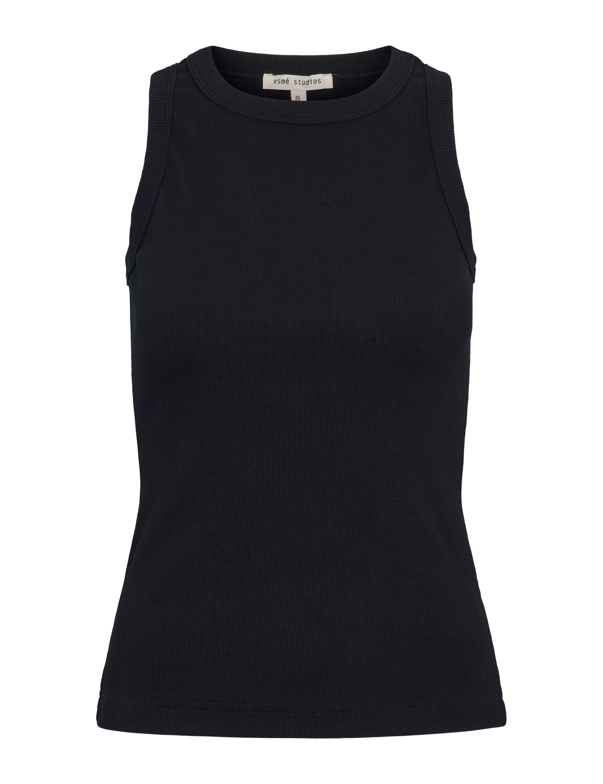 ESBlossom – Racerback Rib Tank in Black