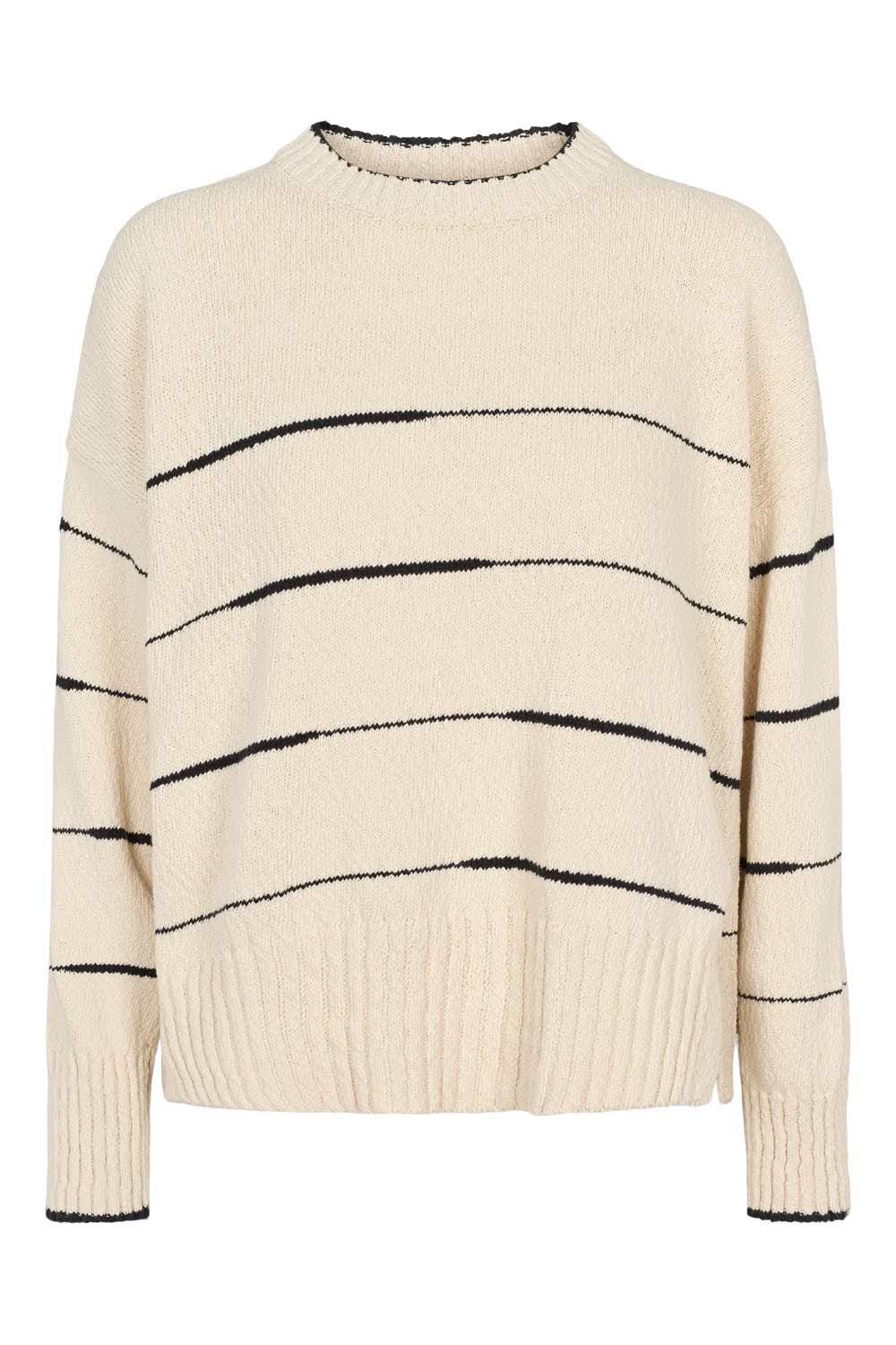 Elly LS Knit Blouse – Eggnog - esme studios