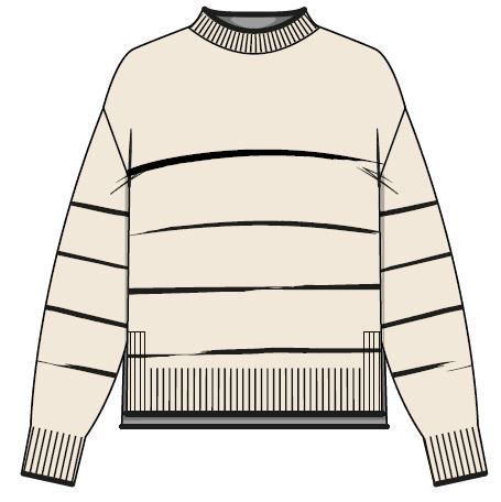 Elly LS Knit Blouse – Eggnog - esme studios