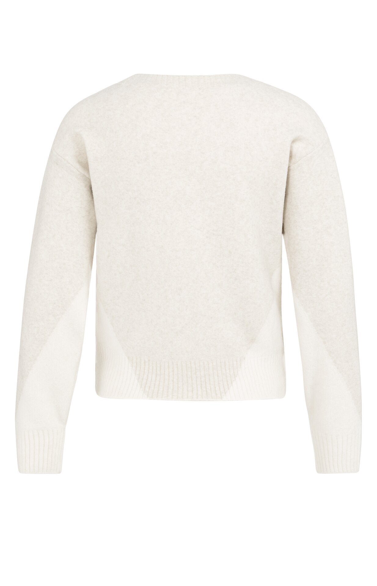 V-Neck Colorblock Sweater in Heather Grey DESSIN