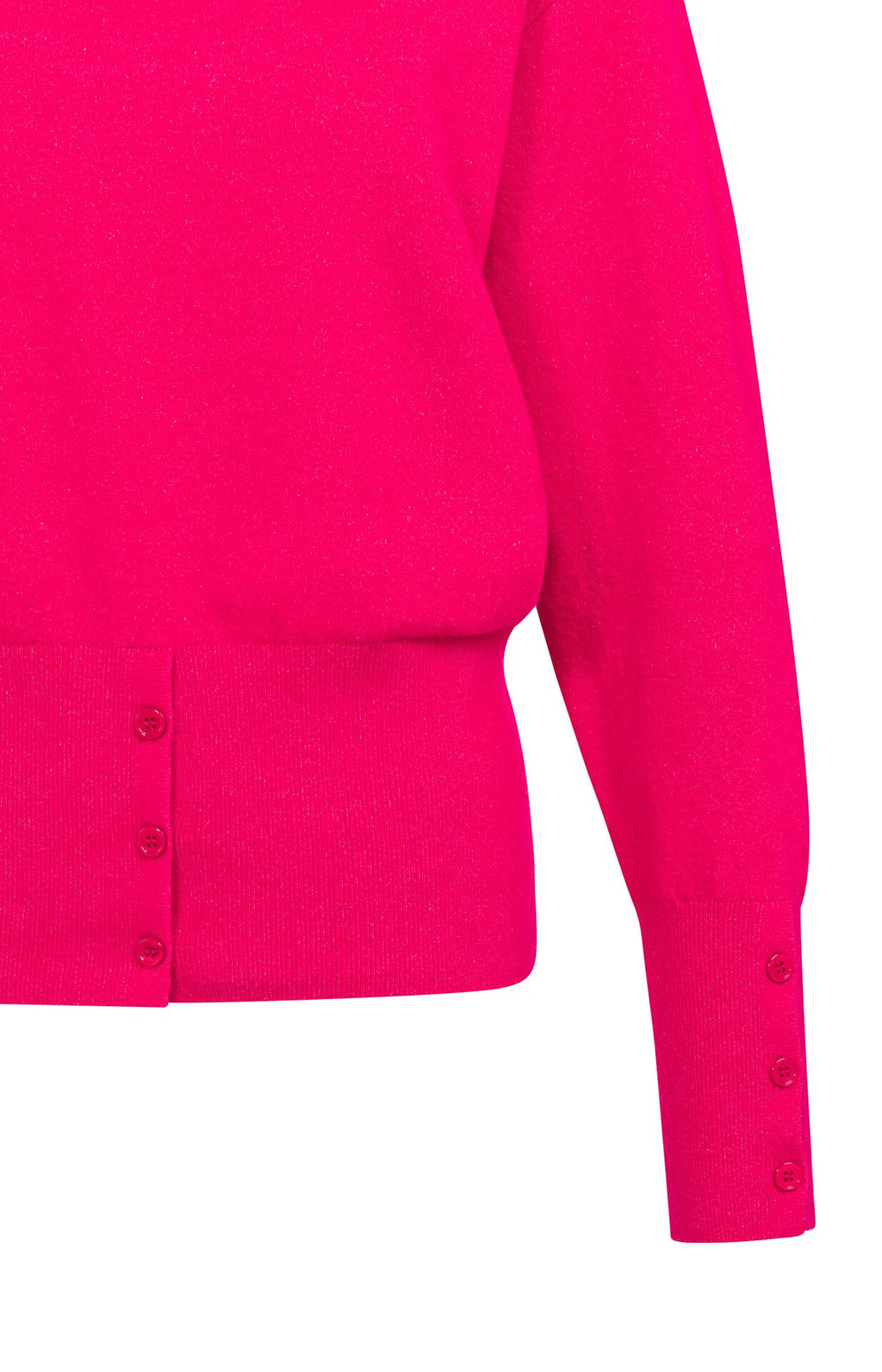 High Neck Knitted Sweater with Button Details