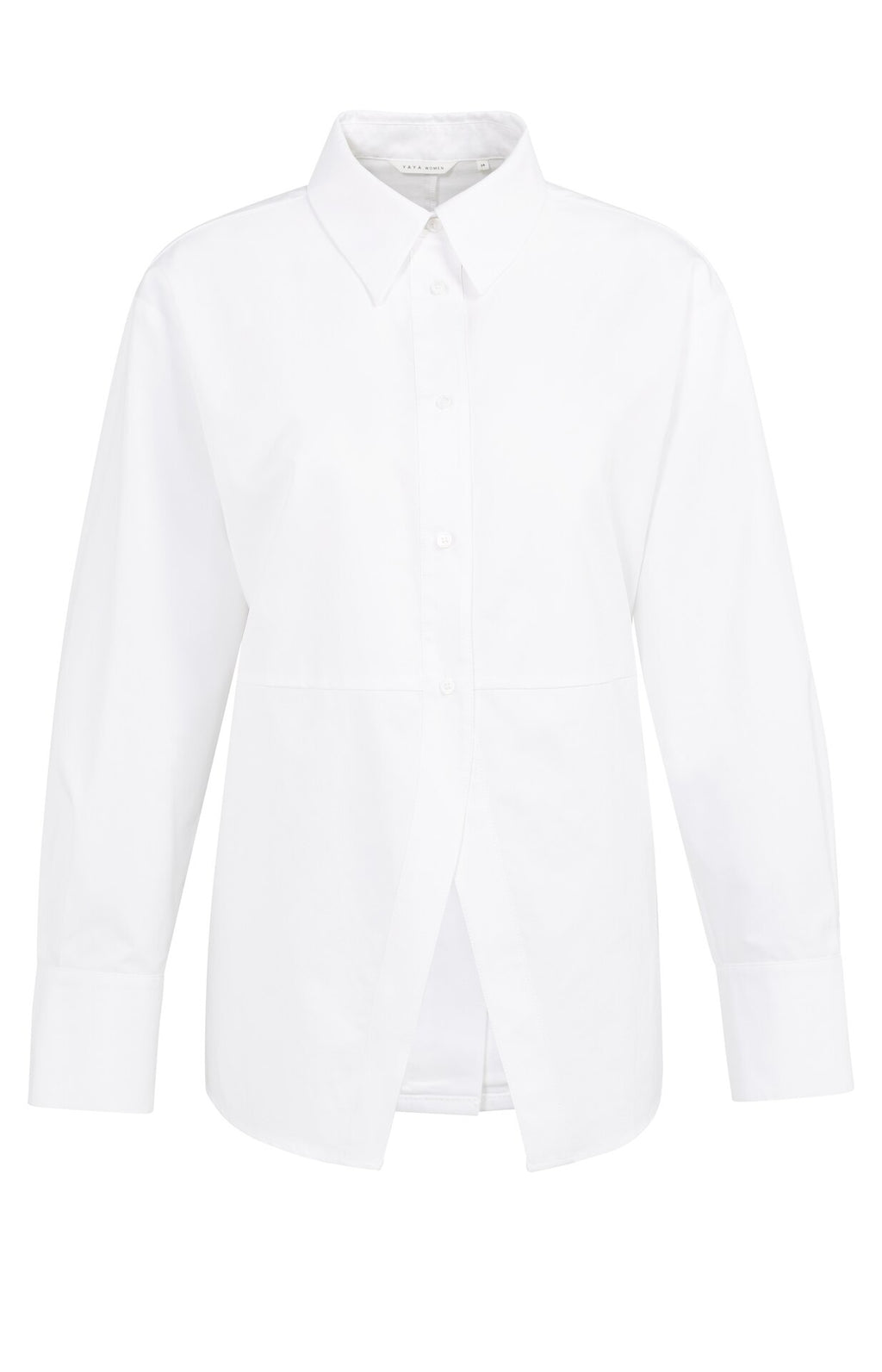 A-Line Poplin Blouse in Pure White