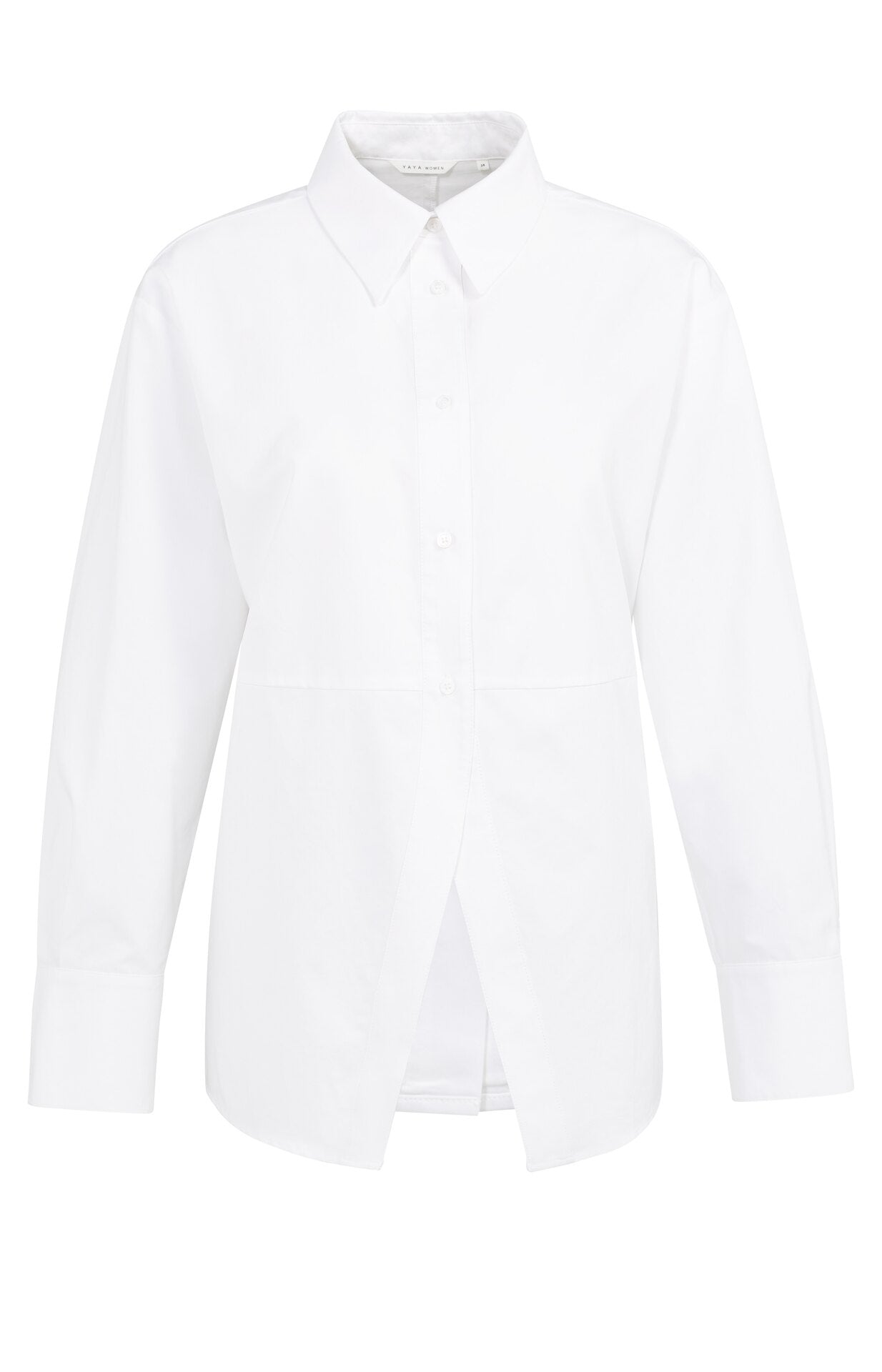 A-Line Poplin Blouse in Pure White