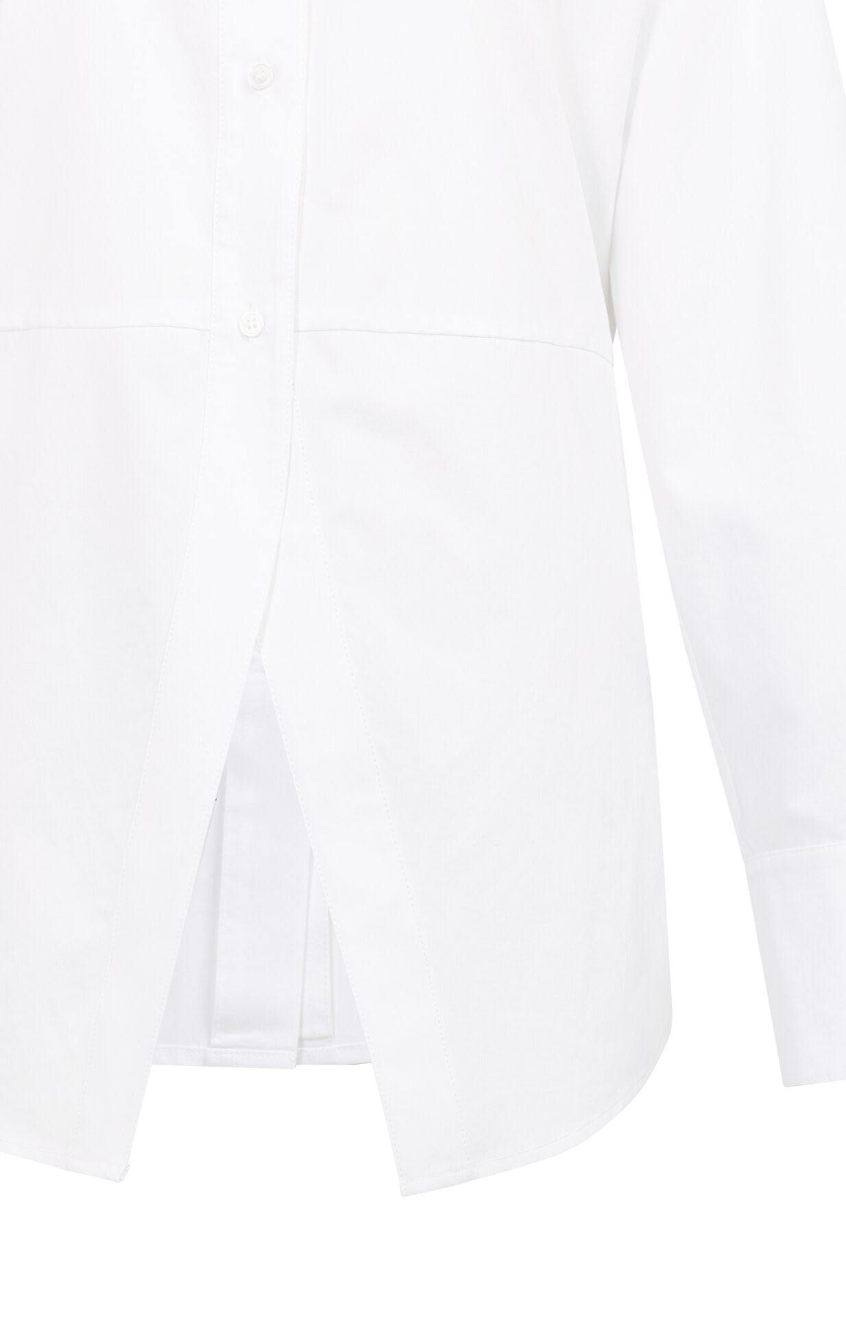 A-Line Poplin Blouse in Pure White