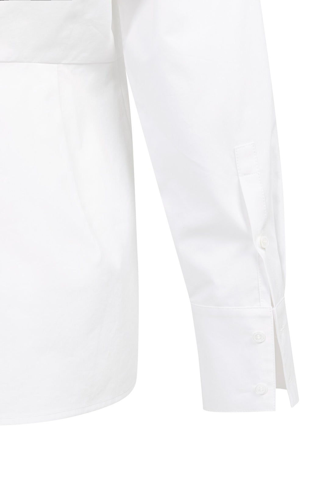 A-Line Poplin Blouse in Pure White