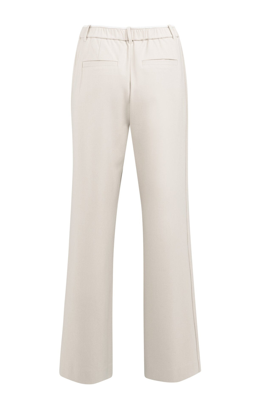 Soft Woven Trousers in Grey Melange