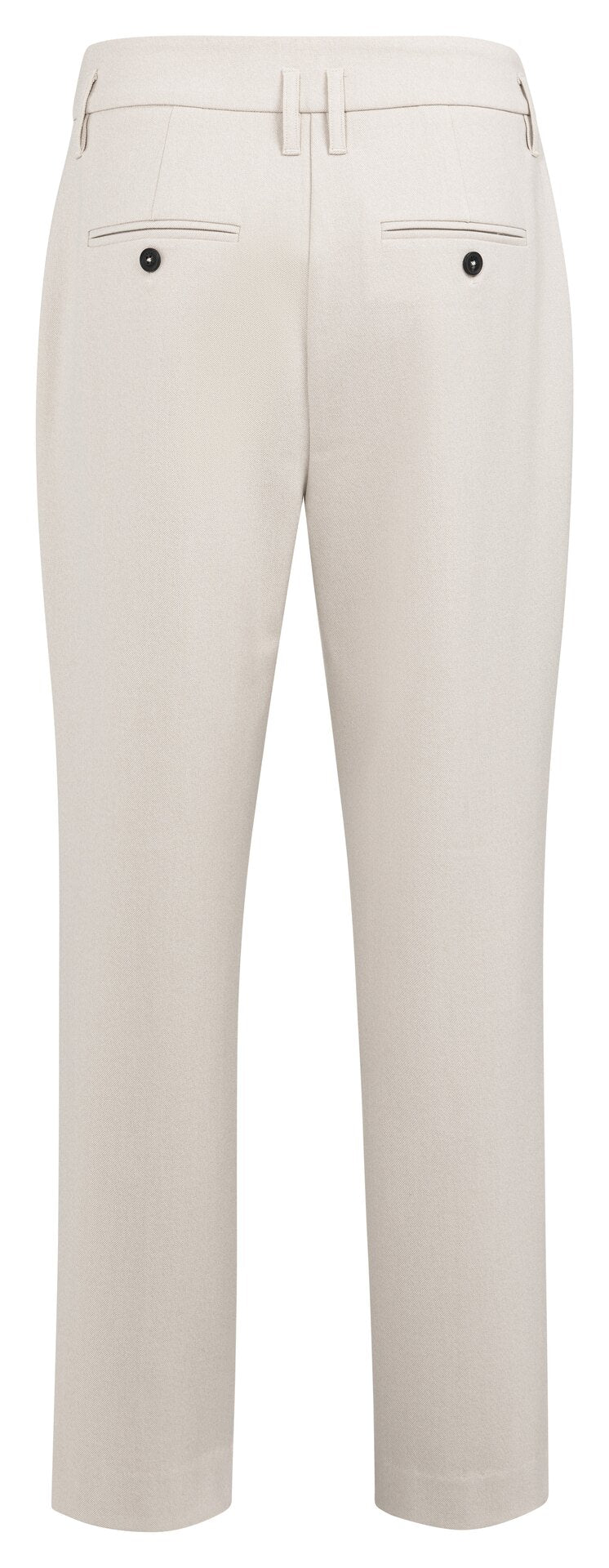 Woven Straight-Leg Trousers with Waistband Detail