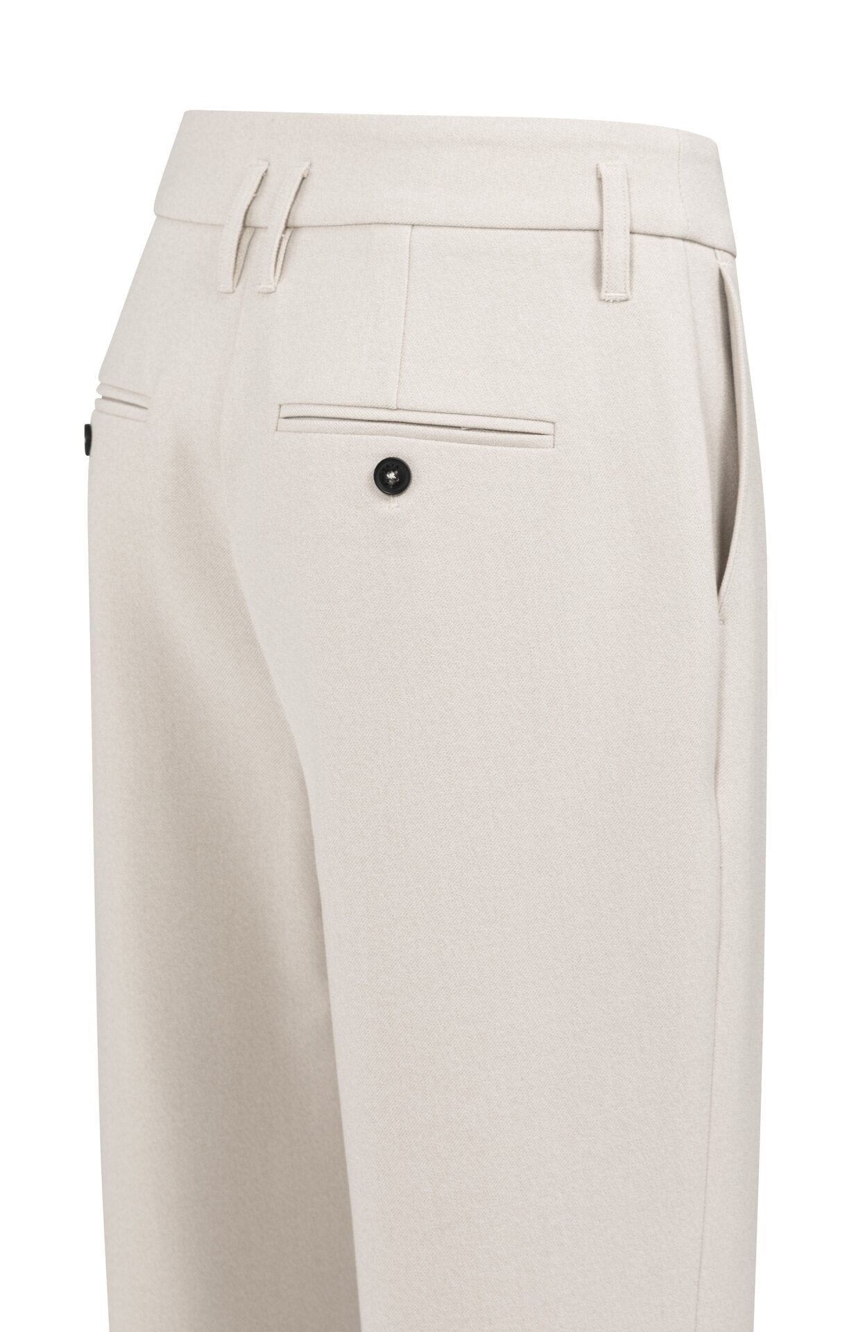 Woven Straight-Leg Trousers with Waistband Detail