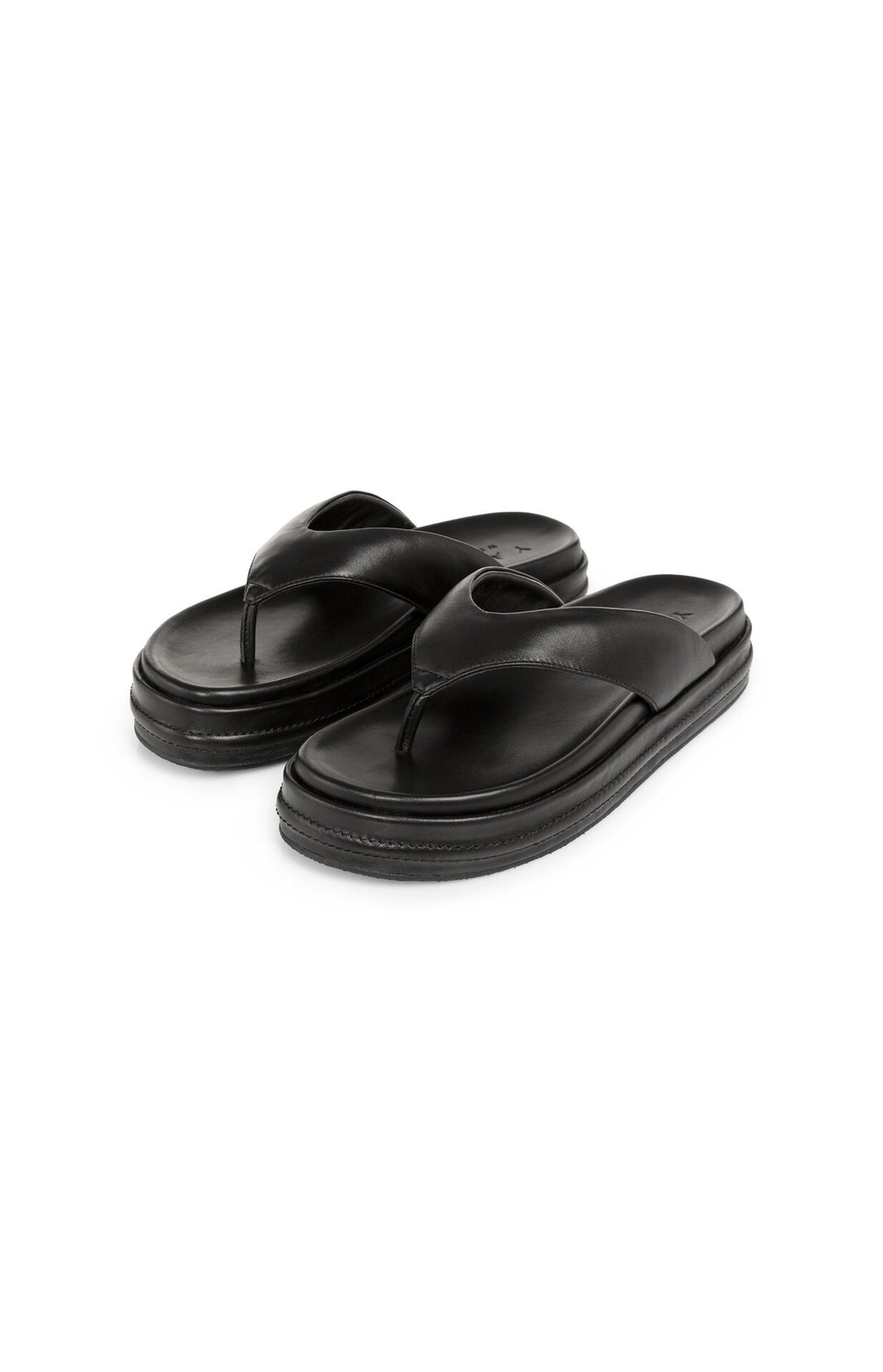 Leather Sandals with Platform Sole Yaya