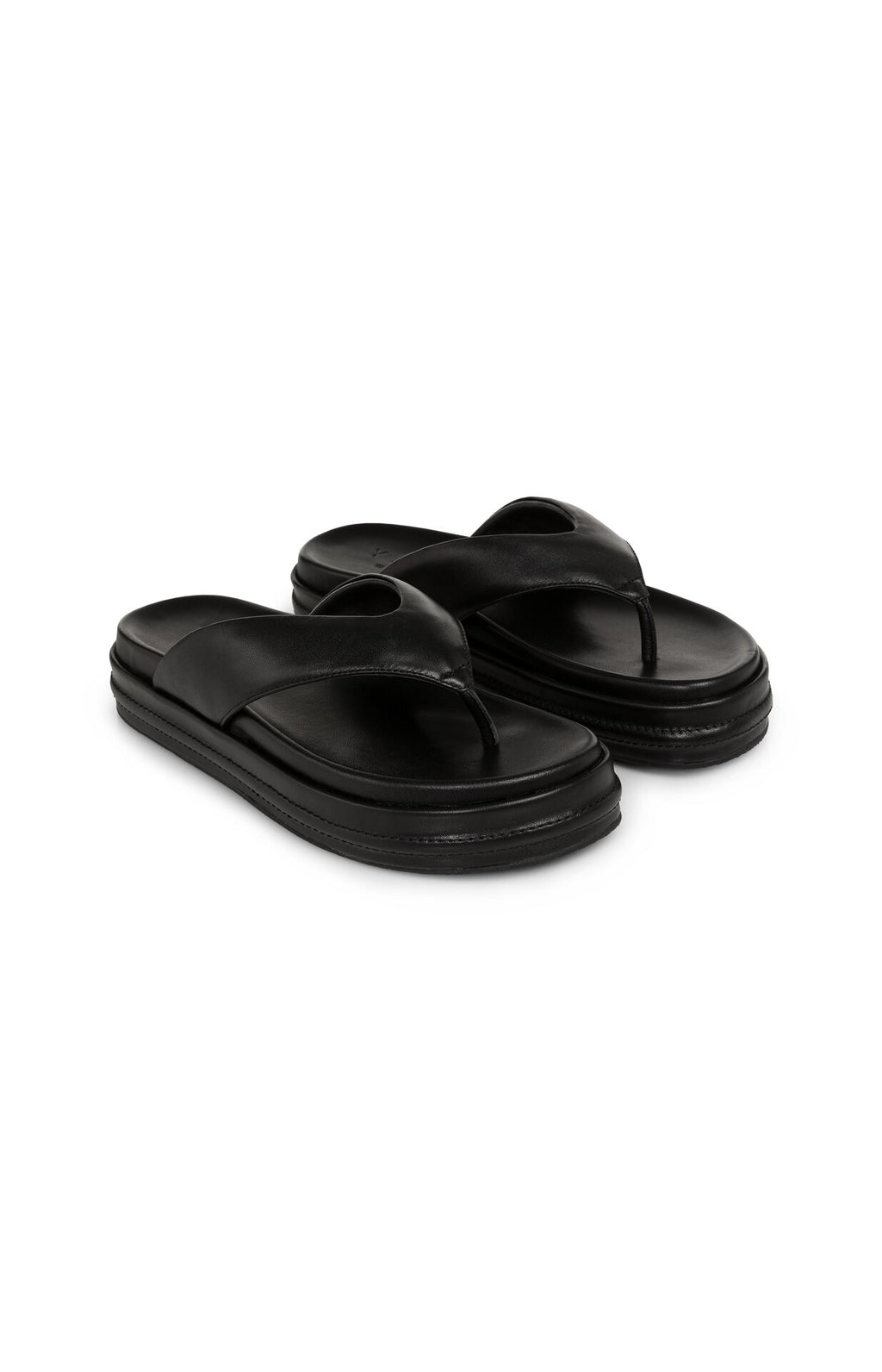 Leather Sandals with Platform Sole Yaya