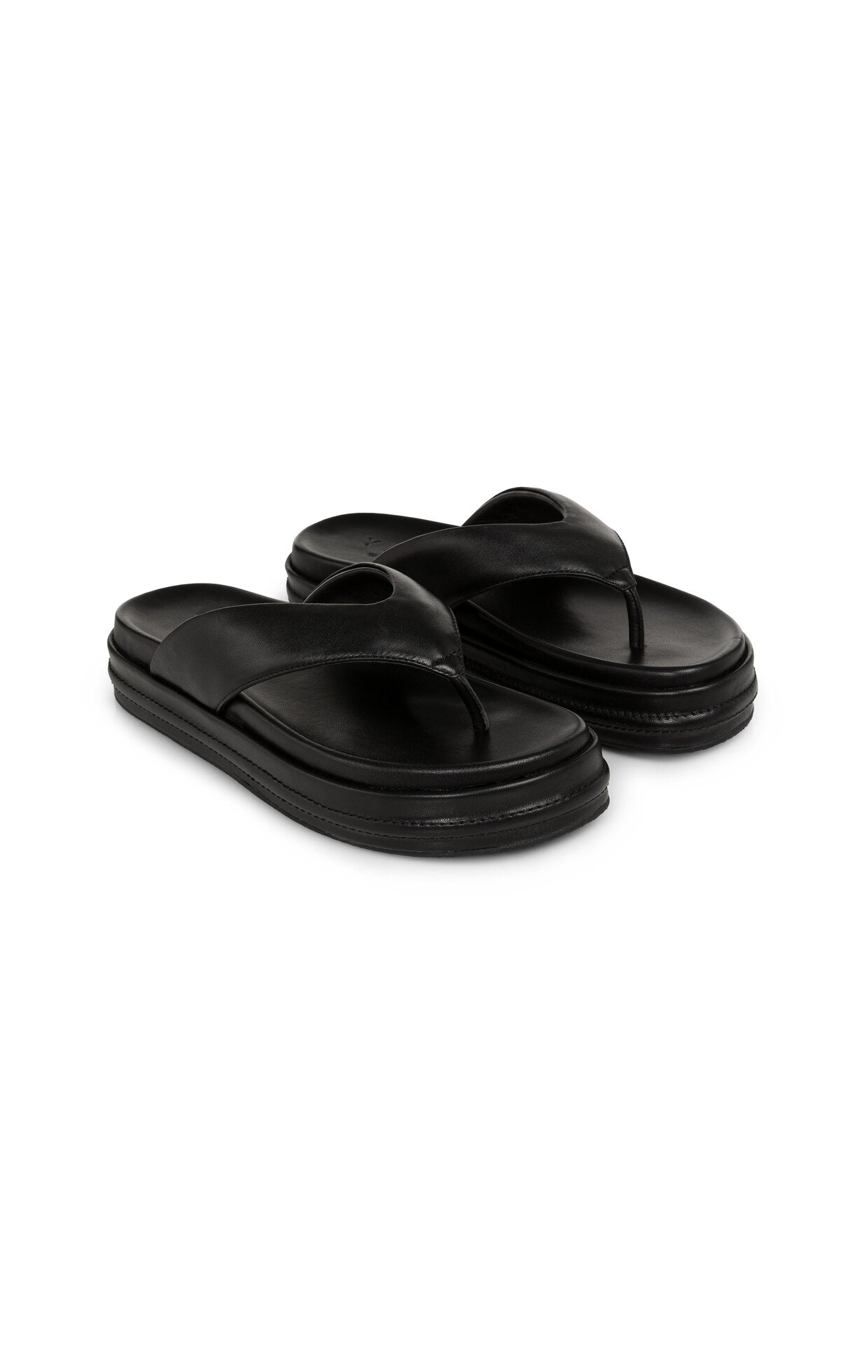 Leather Sandals with Platform Sole Yaya
