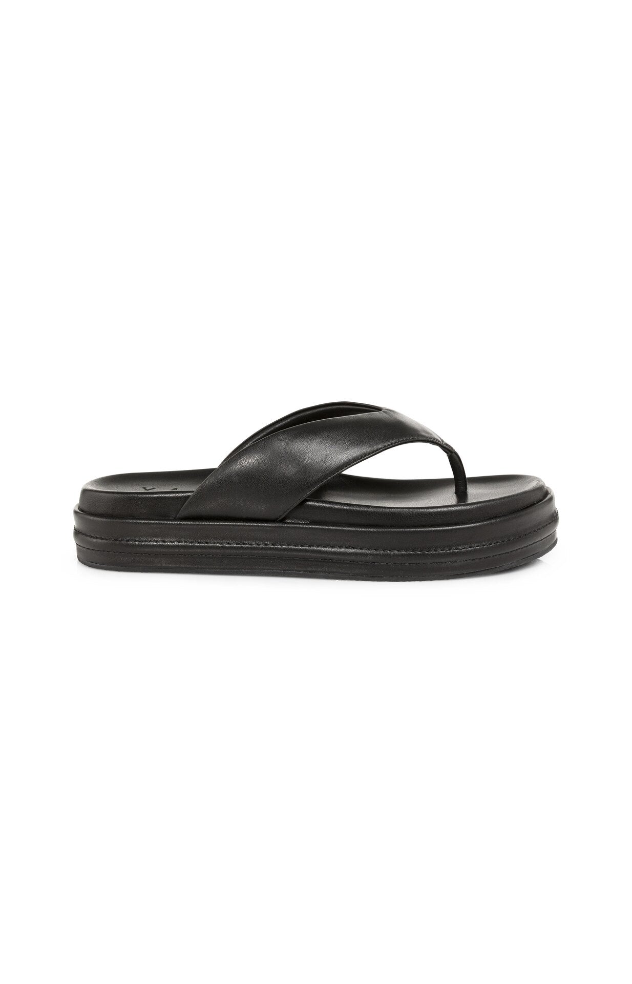 Leather Sandals with Platform Sole Yaya
