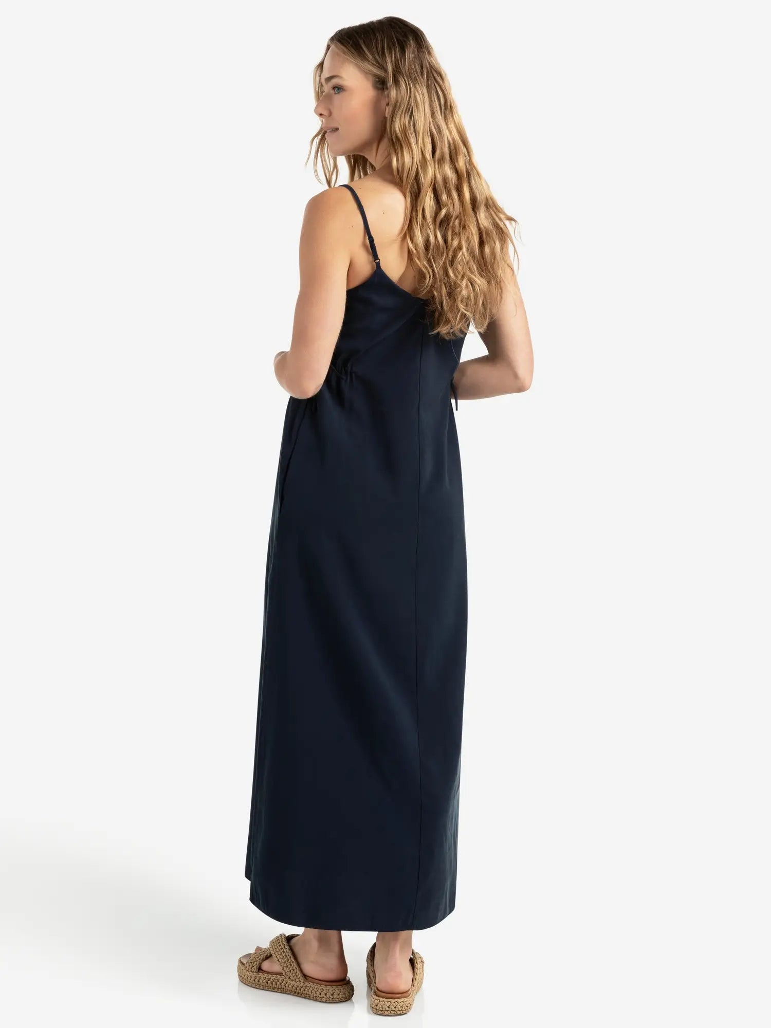 Long Strappy Dress with Drawstring Details – YAYA