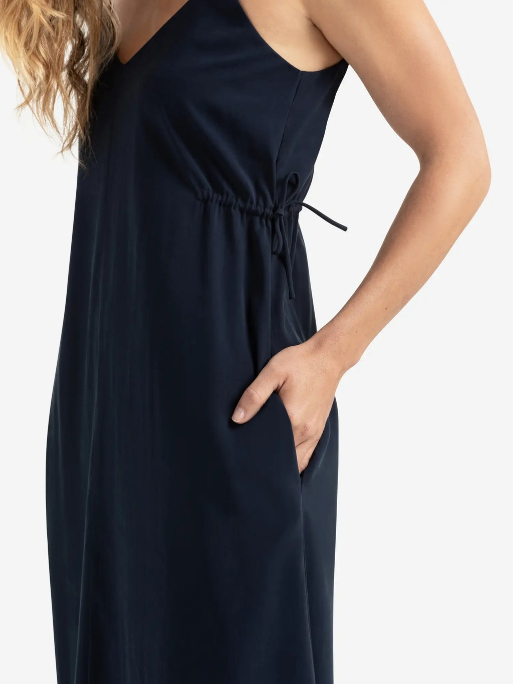 Long Strappy Dress with Drawstring Details – YAYA