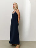 Long Strappy Dress with Drawstring Details – YAYA
