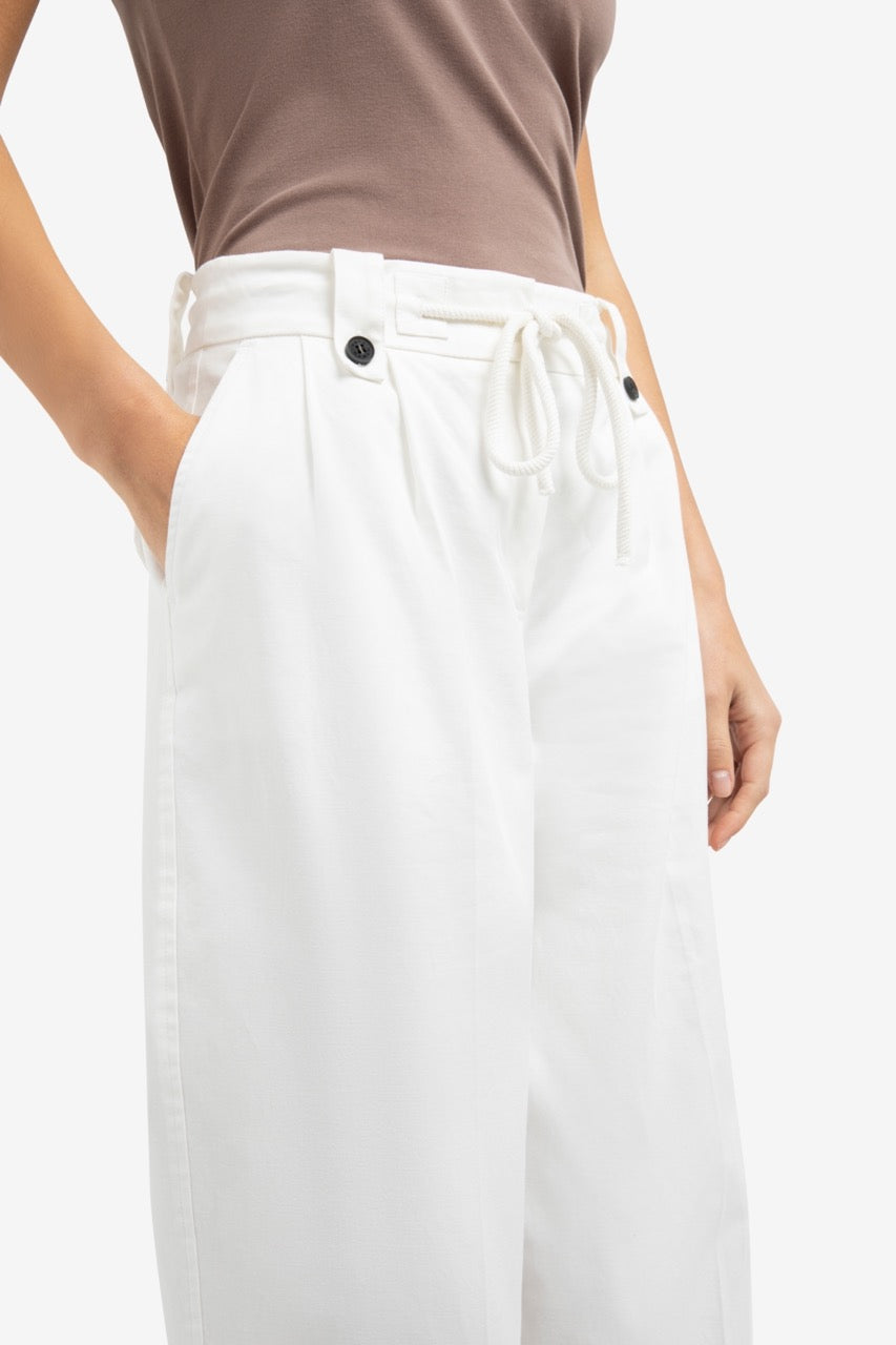 Temple Gray Wide Leg Jersey Trousers – YAYA