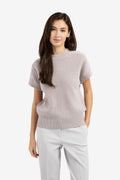 Knitted Top with Shoulder Details – Mauve Purple | YAYA