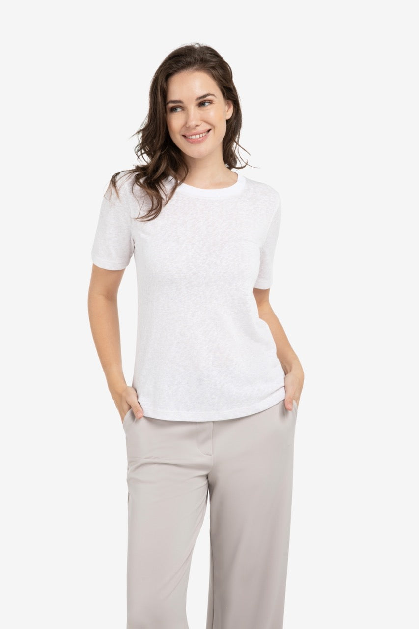 Lilac Melange Contrast Trim T-Shirt – YAYA