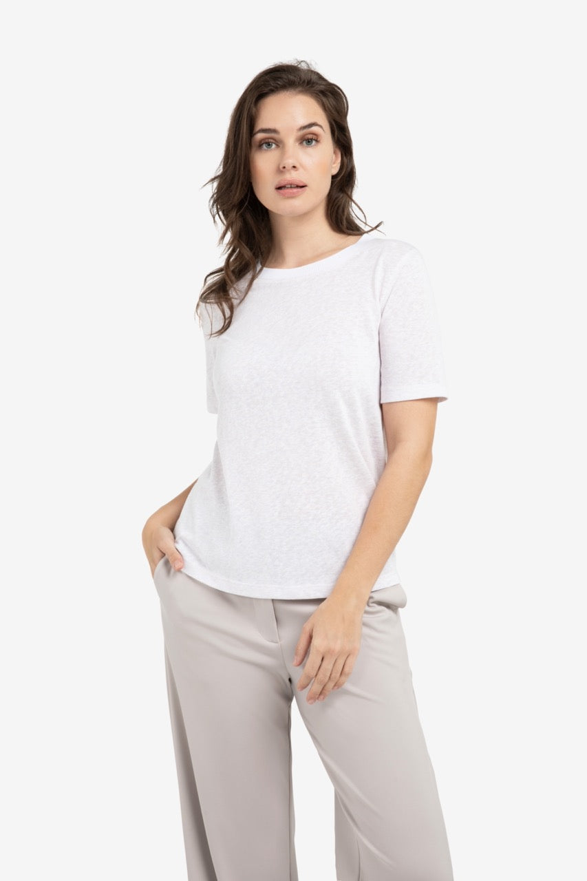 Lilac Melange Contrast Trim T-Shirt – YAYA