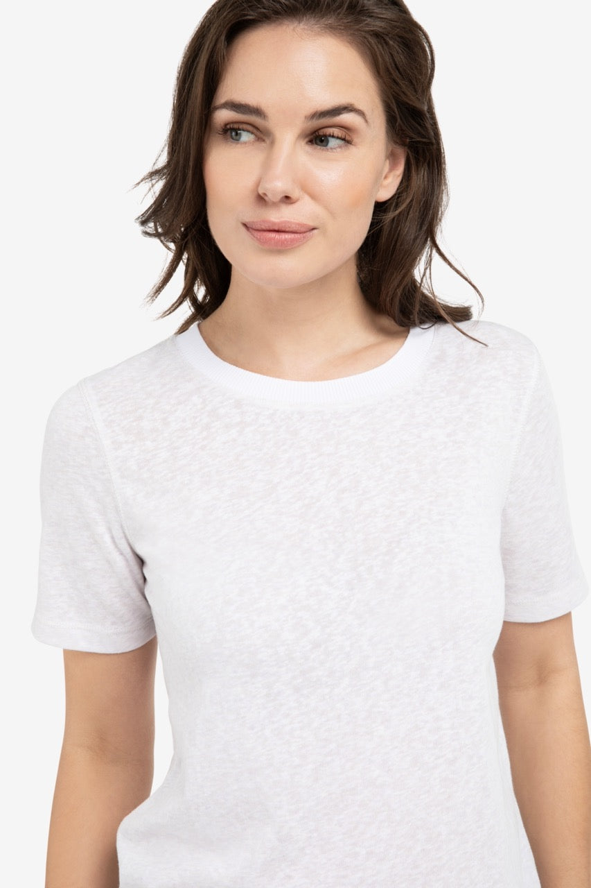 Lilac Melange Contrast Trim T-Shirt – YAYA