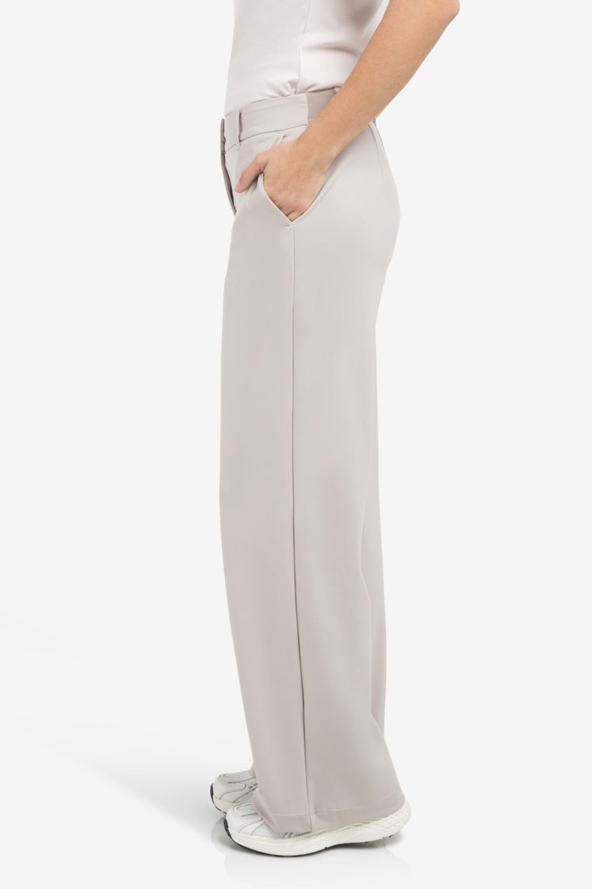 Mauve Wide Leg Jersey Trousers – YAYA