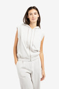 Sleeveless Hoodie with Drawstrings – Temple Gray | YAYA