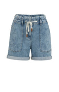 Denim Shorts with Drawstring Waist and Patch Pockets – YAYA